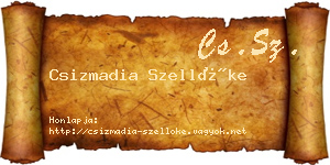 Csizmadia Szellőke névjegykártya